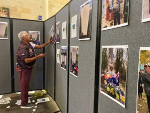 Joe Flick's Indigenous soldier photo display